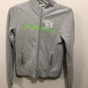 Green and gray billabong sweatshirts